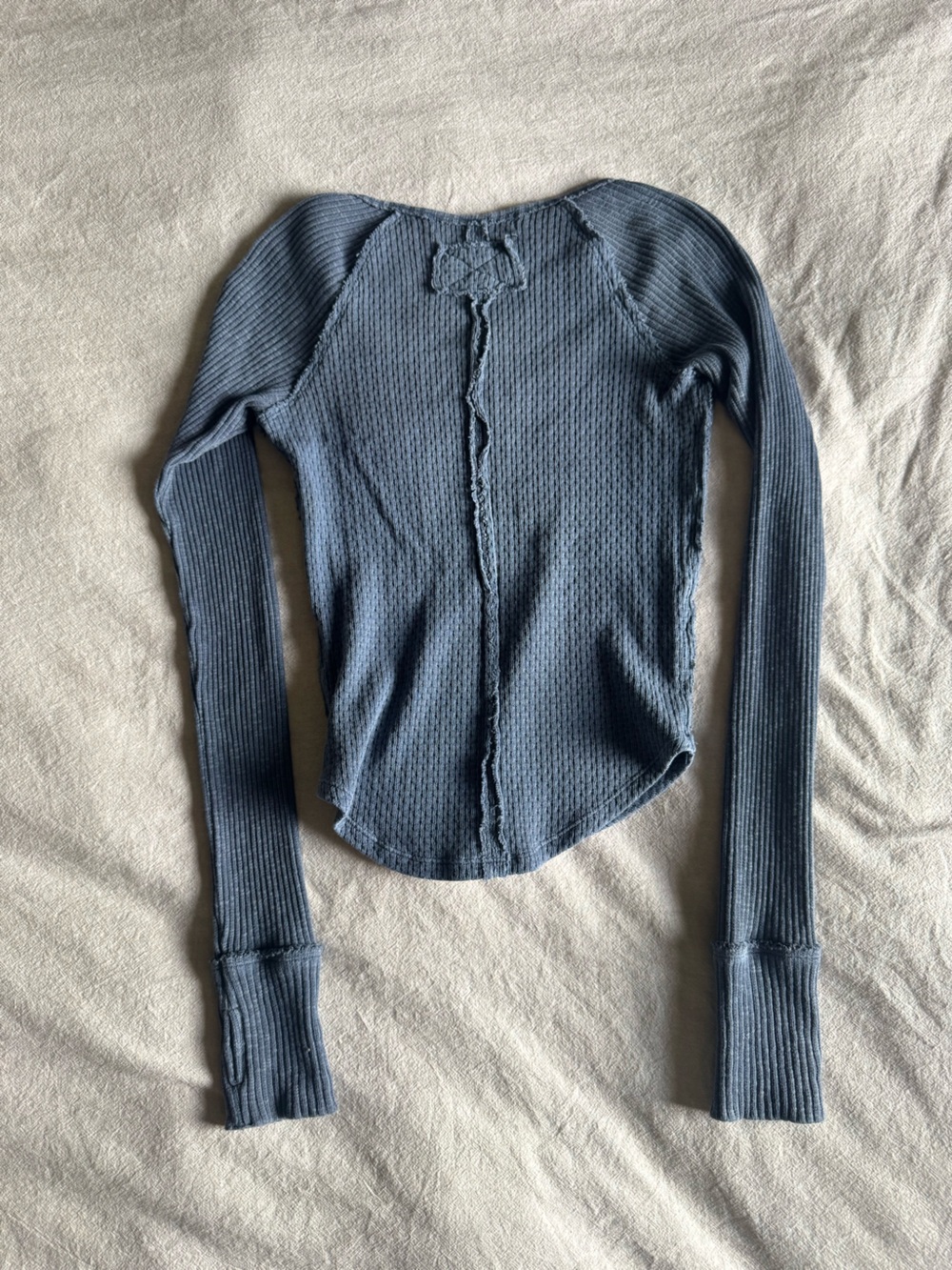 We The Free Keyhole Blue Henley - Picture 5 of 6